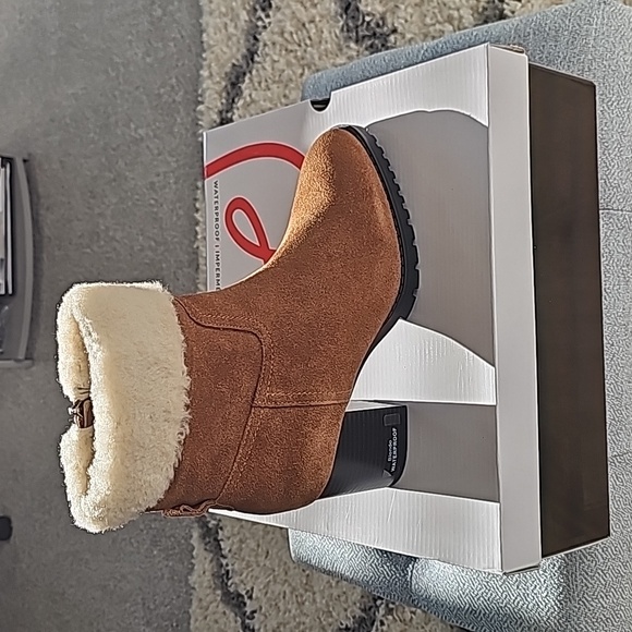 Blondo Shoes - Blonde Camel Suede Waterproof Bootie